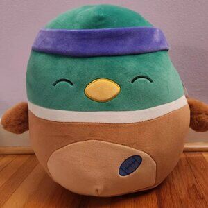 Avery the Mallard Duck Squishmallow with Headband and Football 12"